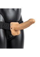 Vibrating Hollow Strap-on with Balls - 7/ 18 cm