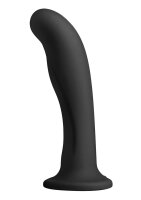 Strap U Heart On Silikon Dildo schwarz 14,5 cm
