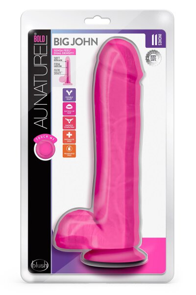 Au Naturel Bold Big John 11" Dildo Pink - 29,2 cm