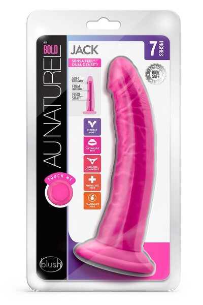 Au Naturel Bold Jack 7" Dildo Pink - 19,0 cm
