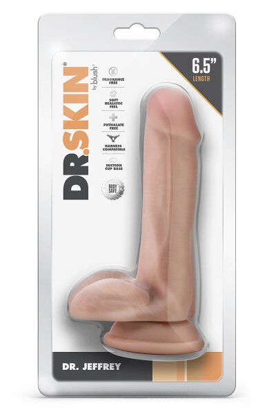 Dr. Skin Dr. Jeffrey 6.5 Inch Dildo With Balls Beige - 15,2 cm
