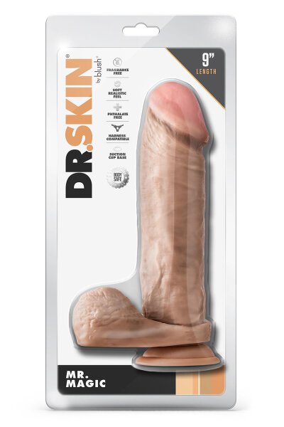 Dr. Skin Dr. Magic 9 Inch Dildo With Balls Beige - 24,1 cm