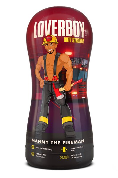 Loverboy Manny The Fireman Self Lubricating Stroker Tan