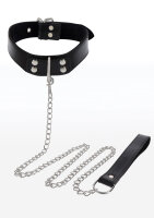 Elegant Collar and Chain Leash Black