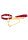 Taboom O-ring collar and chain leash red, gold
