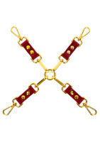 Taboom Hogtie Bondage Geschirr rot, gold