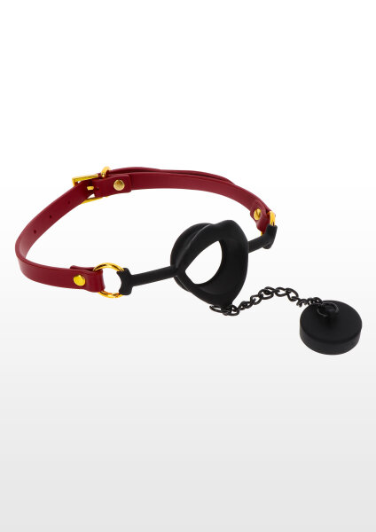 Taboom Kinky gag with stopper red, black