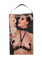 Kinky Diva Halter Harness + O-Ring Collar Black