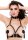 Kinky Diva Open Cup Bra + O-Ring Collar Black
