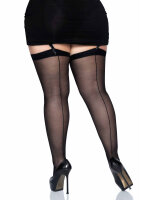 Plus Size Backseam Stockings Black