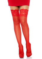 Stay Up Sheer Thigh Highs Red OS