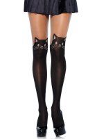 Black Cat Opaque Pantyhose Black OS