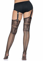 Fishnet Backseam Stockings Black OS