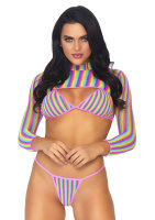 Rainbow Top, String & Crop Top Multicolor OS