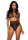 Halter Crop Top & Thong Panty Black OS