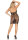 Multi Net Halter Mini Dress Black OS