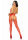 Net Suspender Bodystocking Red OS