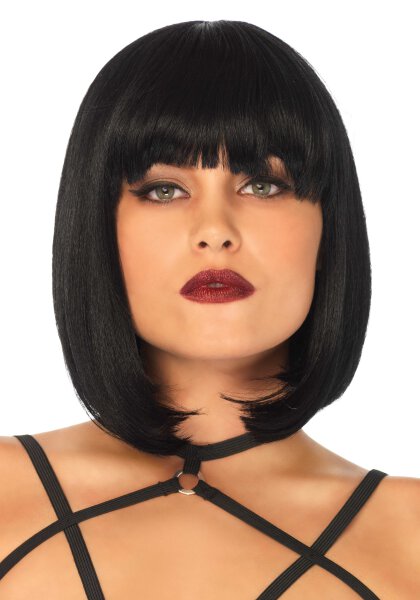 Short Natural Bob Wig Black OS