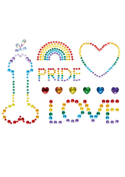 Pride Bodyjewels Sticker Multicolor