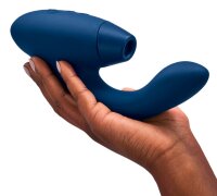 Womanizer Duo 2 Druckwellenstimulator mit G-Punkt Vibrationsarm blau