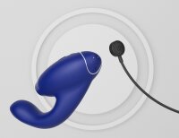 Womanizer Duo 2 Druckwellenstimulator mit G-Punkt Vibrationsarm blau