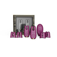 Zalo Nave Wireless Vibrating Nipple Clamps Velvet Purple