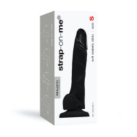 Strap-On-Me - Soft Realistic Dildo Black S - 17,1 cm