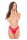 Bow To Me High Waist Crotchless Panty Red S/M - M/L