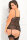 Lace Time Garter Chemise Set Black, XL/2XL
