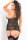 Lace Time Garter Chemise Set Black, XL/2XL
