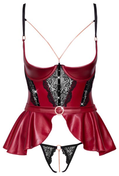 Shelf Bra Set red 75B/S