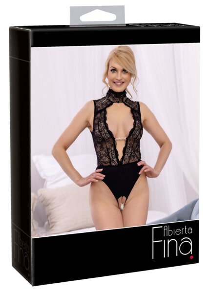 Body mit Spitze und großen Ausschnitten S - XL