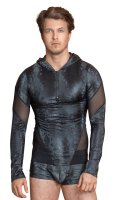 Herren Langarm-Shirt in Schlangenhaut-Optik S - XL