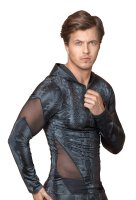 Herren Langarm-Shirt in Schlangenhaut-Optik S - XL