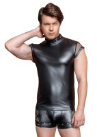 Herren Mattlook-Shirt mit Nieten und Netzeinsätzen S - 2XL