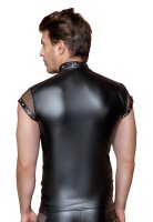 Herren Mattlook-Shirt mit Nieten und Netzeinsätzen S - 2XL