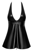 Minikleid mit ausgestelltem Rock in Schlangenlederoptik S...