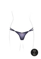 Ella Elastic Mesh Thong Black Onesize - Queensize