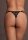 Faye Lace Thong with Adjustable Sliders and Golden Details Black OS