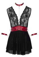 Babydoll Bondage mit rotem Gürtel S - XL