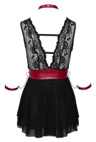 Babydoll Bondage mit rotem Gürtel S - XL