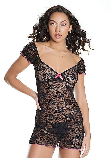 Dress - Black/Fuchsia - OS