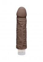 Doc Johnson Shakin D 7 Vibrating Dildo dark skin-colored...