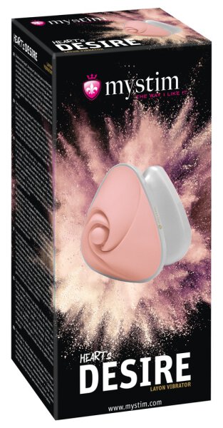 Mystim Hearts Desire layon vibrator rose