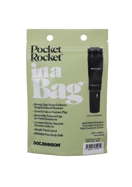 Doc Johnson Pocket Rocket mini Vibrator schwarz