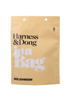 Doc Johnson strap-on harness with dildo 12.7 cm black