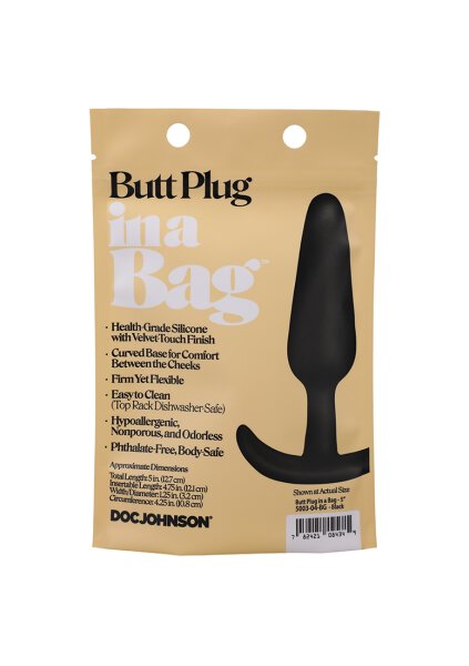 Doc Johnson Anal Plug 5 black 3,2 cm
