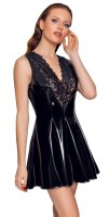 Vinyl Dress with Lace S