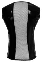 Lack Herren Shirt mit Netzeinsätzen und Schnallen S - 2XL