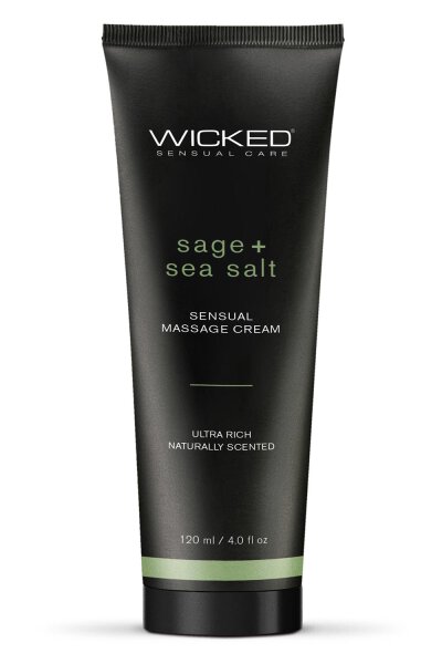 Wicked Sensual Massage Cream 120ml Sage and Seasal Scented